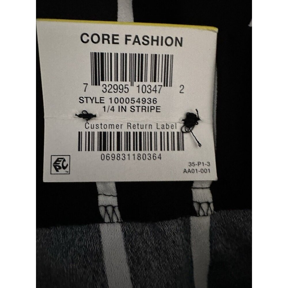 International Concepts Black White Stripe Wide Leg Stretch Waist Pants Medium - Picture 5 of 10